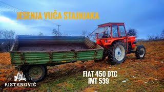 Utovar i vuča stajnjaka IMT 539 i Fiat 450 [upl. by Estrella]