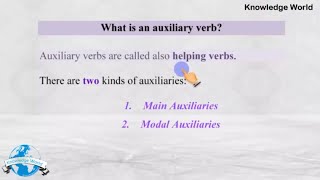 What is Auxiliary verb  Main auxiliary  Modal auxiliary and its characteristics  knowledgeworld [upl. by Philbrook497]