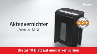 hama Aktenvernichter Premium M10 mit Partikelschnitt [upl. by Nesta]