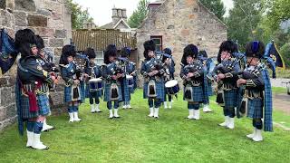 RAF Central Scotland Pipes and Drums playing outside St Margarets Braemar for Classic FM concert [upl. by Akimet]