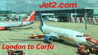 Jet 2 Flight  London Stansted to Corfu Greece  Boeing 737800 [upl. by Levan]