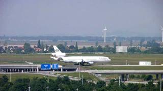 World Airways MD11ER taxiing and takeoff LeipzigHalle Airport [upl. by Webster695]