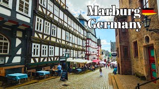 🇩🇪 Marburg Germany  Beautiful German Towns  Medieval Streets and Botanical Garden [upl. by Barby126]