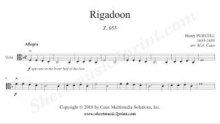 Purcell  Rigadoon Z 653  Viola [upl. by Gniliem53]