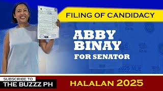 FILING OF CANDIDACY FOR HALALAN 2025  ABBY BINAY [upl. by Amery]