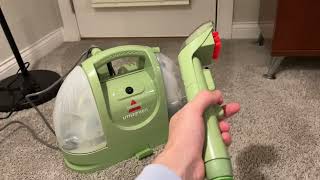 BISSELL Little Green Multi Purpose Portable Carpet and Upholstery Cleaner Car and Auto Detailer [upl. by Leirrad699]