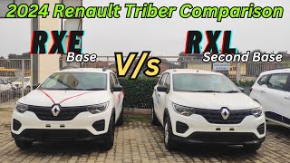 2024 Renault Triber RXE Vs RXL Full Detailed Comparison ❤️ Dono Me 80000 Ka Difference Triber 2024 [upl. by Kcyred]