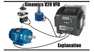 Sinamics V20 VFD parameter setting  parameter Explanation [upl. by Tormoria]