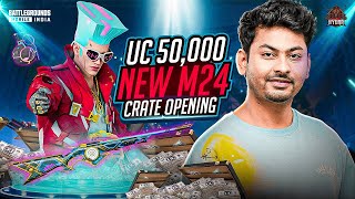 50000 UC NEW M24 amp ULTIMATE SET CRATE OPENING  BGMI LIVE WITH HYDRA DYNAMO [upl. by Salli636]