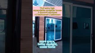 73㎡ extra high expandable container house cosier home [upl. by Melak]