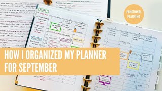 How I Organized My Planner for September [upl. by Eneres]