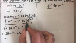 HOW TO CONVERT SQUARE FEET ft2 TO SQUARE METER m2 AND SQUARE METER TO SQUARE FEET [upl. by Uolyram]