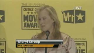 Meryl Streep  Press Room  2010 Critics Choice Movie Awards [upl. by Ikiv]