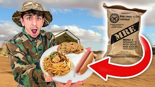 Eating ONLY Military Food for 24 HOURS shocking [upl. by Narmis]