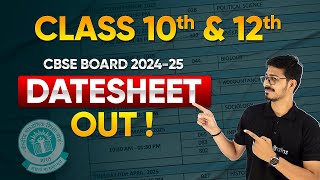 CBSE Date Sheet Out For Class 10 amp 12 😍 CBSE Big Update for Session 202425 cbse202425 live [upl. by Arita]