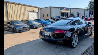 Audi Club of Austin drive to Whips and Waffles Car Show [upl. by Uball]