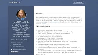 Create online resume  visualcvcom [upl. by Adnimra]