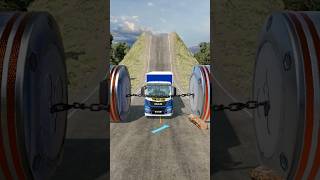 Cars amp Cargo Trucks vs Chained Hydraulic Crush  BeamNGDrive [upl. by Ylak994]