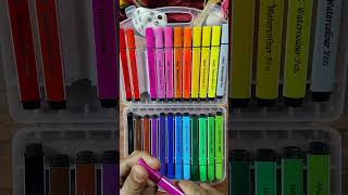 New Doms Pastel Brush pen Review shorts youtubeshorts painting [upl. by Nyrhtac751]