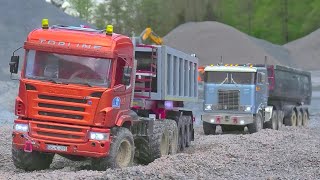 Liebherr R970 RC  Load the Arocs K700 amp Scania 6x6  Mega RC Zone [upl. by Abbottson824]