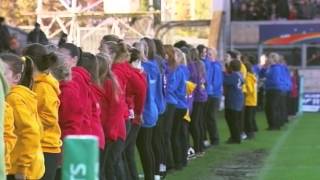 More viral dancing fun at half time in Wrexham in Wales v USA [upl. by Ecraep]