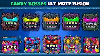 RED BALL 4  ALL CANDY BOSSES SUPER FUSION BATTLES with ALL VOLUME 5 BOSSES [upl. by Nevak]