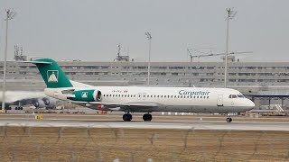 Carpatair Fokker 100 YRFKA departure at Munich Airport [upl. by Ellery]