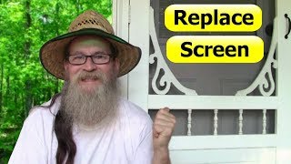 How To ReScreen a Screen Door – DIY Replace It Yourself [upl. by Suhsoj]