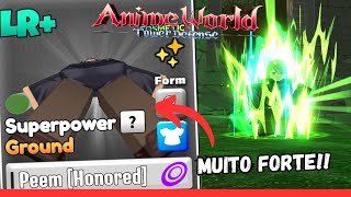 EXCELENTE SUPORTE E DAMAGE Review da Peem LR Update de 1° de Abril  Anime World Tower Defense [upl. by Beauregard]