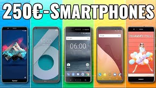 5 Top Smartphones  Handys UNTER 250 EURO 2018 [upl. by Cavan]