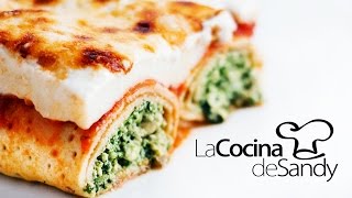 Canelones de ricotta nuez y espinacas con salsa blanca o bechamel [upl. by Quarta]