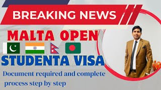 Malta Student Visa 2024  how to apply student visa in Malta  complete process step by step [upl. by Jallier966]