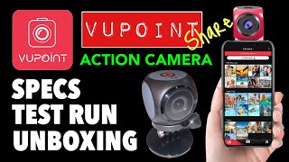 VUPOINT SHARE ACTION CAMERA 1080P WITH VIDEO STABILIZER [upl. by Druce]