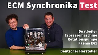 ECM Synchronika  EdelDualboiler Espressomaschine im Test [upl. by Lanoil664]