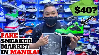 Exploring FAKE SNEAKER MARKET in MANILA [upl. by Dnilasor]