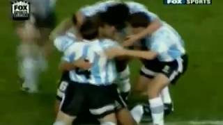 Batistuta  Gol a Jose Luis Chilavert [upl. by Llerad]