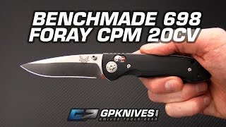 Benchmade 698 Foray CPM 20CV Gentlemans Tactical Folder Overview [upl. by Fadil]