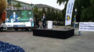 Rasmus Taxell quotFrågor till farquot på Alternativ för Sveriges valfinal 2018 i Kungsträdgården Stockholm [upl. by Mendy]