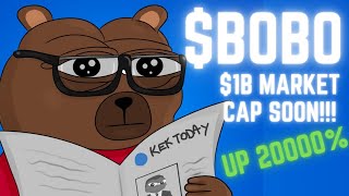 BOBO MEME COIN Will Create New Millionaires This Bull Run Dont Miss Out 1B MARKET CAP SOON [upl. by Hareema]