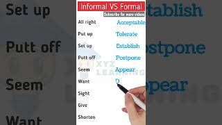 Formal vs Informal English words shorts [upl. by Delp]