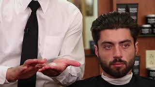 Slicked Back Hair Styled with Gel and Pomade Tutorial [upl. by Sinnaoi461]