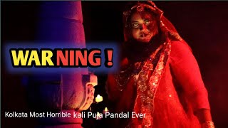 Most Horrible Kali Puja Pandal In Kolkata  Kolkata first Live Bhoot Show [upl. by Truscott168]