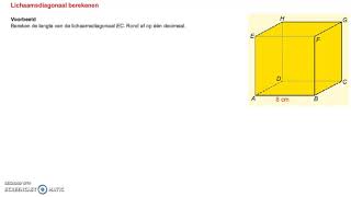 Lichaamsdiagonaal berekenen [upl. by Otsuaf]