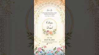 wedding invitation video canva InvitationDesign CardDesign [upl. by Noswal]