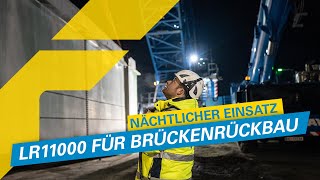 Brückenrückbau mit 1000TonnenRaupenkran [upl. by Valdes38]