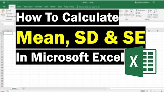 Calculating Mean Standard Deviation amp Error In Excel [upl. by Nahta]