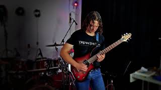 Nico playing ZerberusGuitars Nemesis with real banded Calcite Onyx Boca del Rio Stone top [upl. by Tioneb]