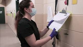 Shelter Medicine ASPCA Spot Cleaning a Dog Kennel [upl. by Ramah]