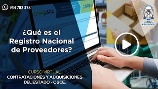 ¿Qué es el Registro Nacional de Proveedores [upl. by Adniroc]