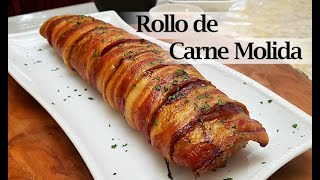 Como hacer un rollo de carne molida [upl. by Aiel]